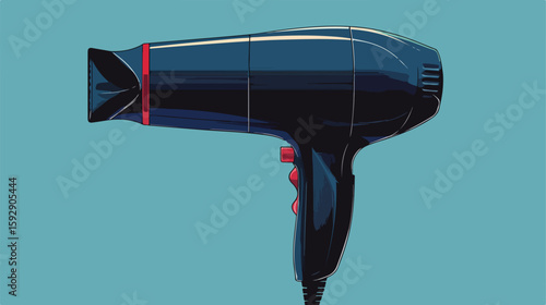 Barbershop Hair Dryer Vector Illustration