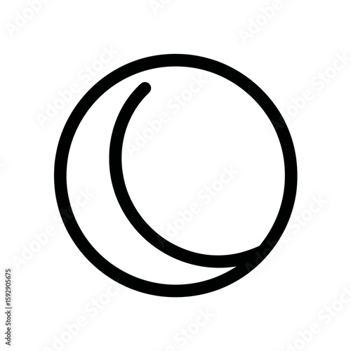 Crescent moon orbits planet earth astrology nightscape minimal design simple celestial