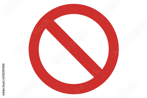 Free Download A red prohibition symbol is displayed isolated on transparent background, indicating something is not allowed - GFXLoad