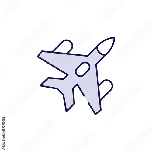 Air Show icon design with white background stock illustration
