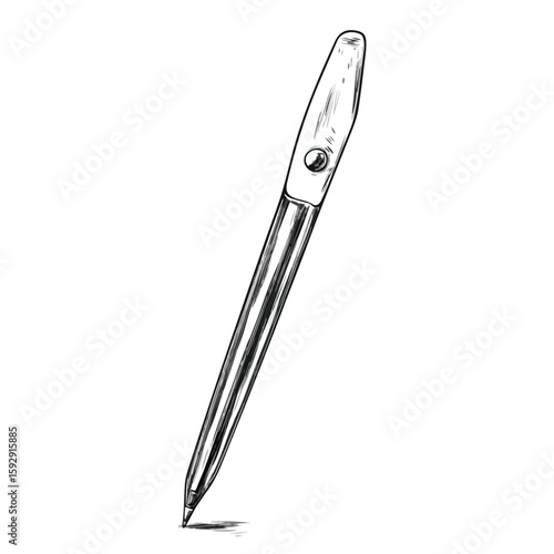 Hand Drawn Cuticle Pusher Sketch