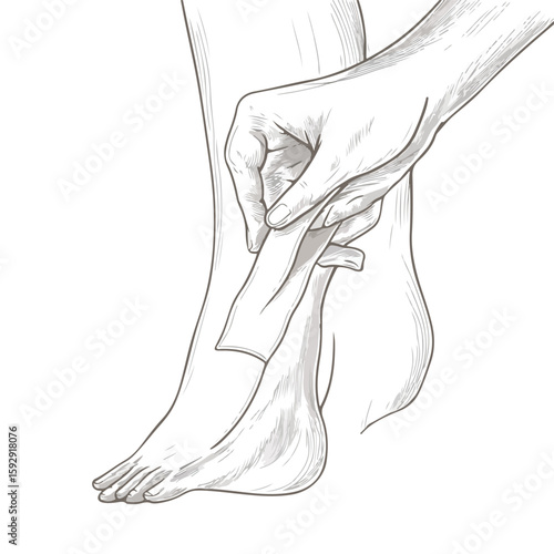 Hand Waxing Application Sketch