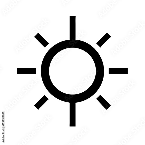Sun symbol with rays representing equinox nature  