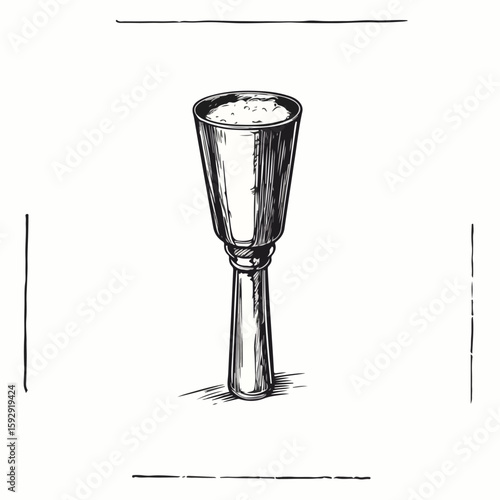 Hand-drawn muddler sketch on white background