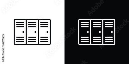 Schilderij op canvas Locker icon. pictogram. flat vector sign. Vector Eps 10