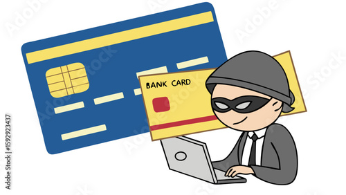 cybercrime and financial fraud illustration design and isolated on white background.