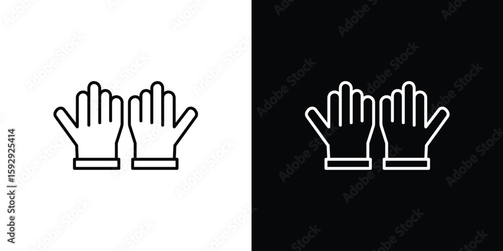 Fototapeta premium Gloves icon. pictogram. flat vector sign. Vector Eps 10