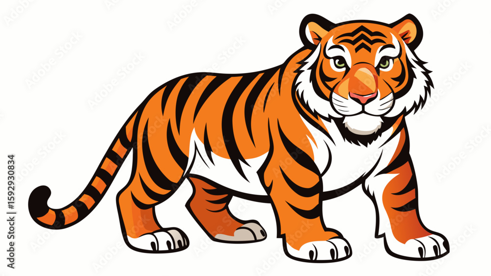 Naklejka premium tiger vector illustration