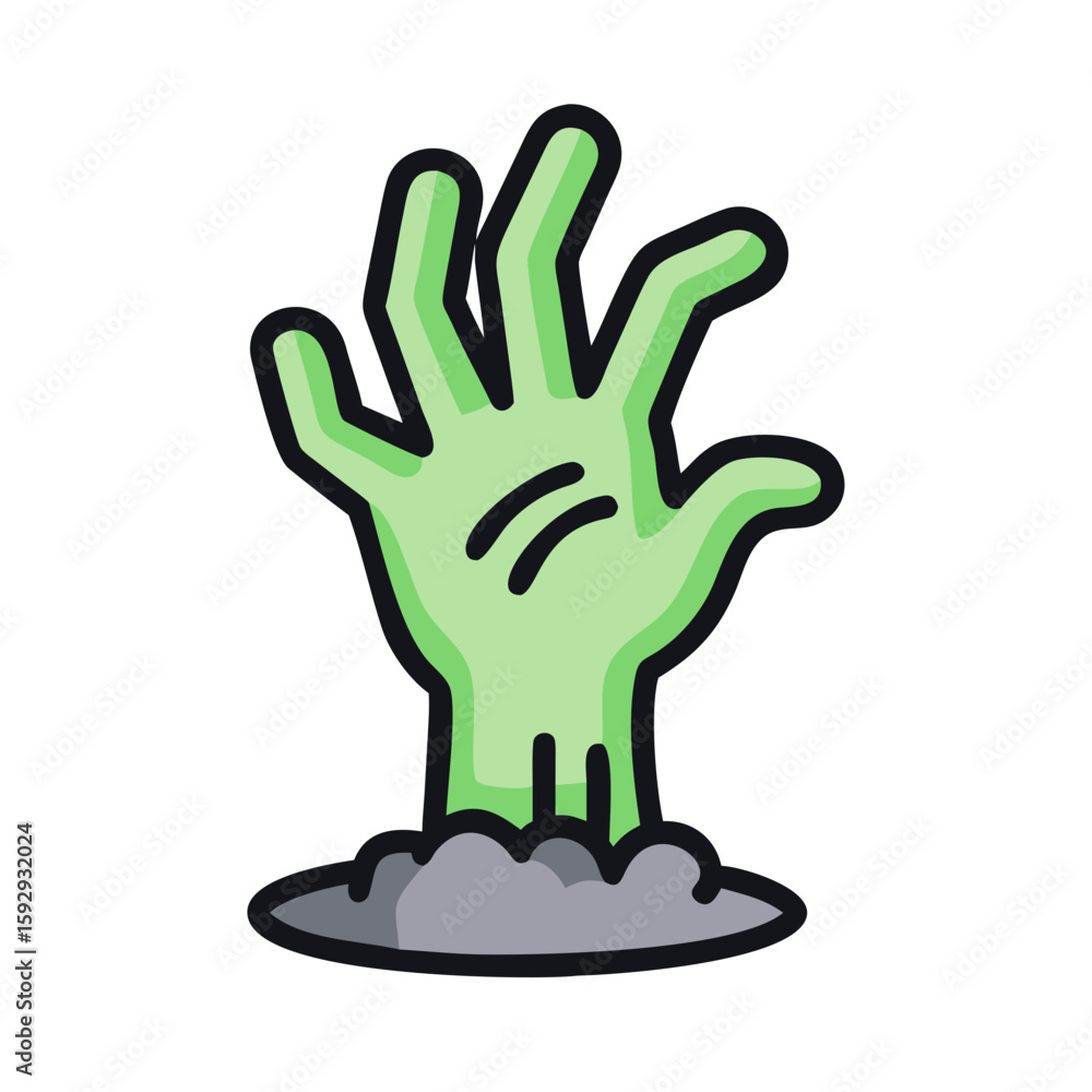 Obraz premium undead hand, creepy hand, monster hand, horror hand, spooky hand, scary hand, dead hand, rotting hand, reaching hand, grave hand, Halloween, zombie arm, decaying hand, fright hand, ghoul hand, living 