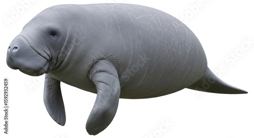 Cuadro en lienzo Isolated Manatee