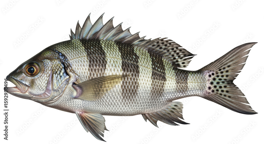 Fototapeta premium Isolated Black Drum Fish