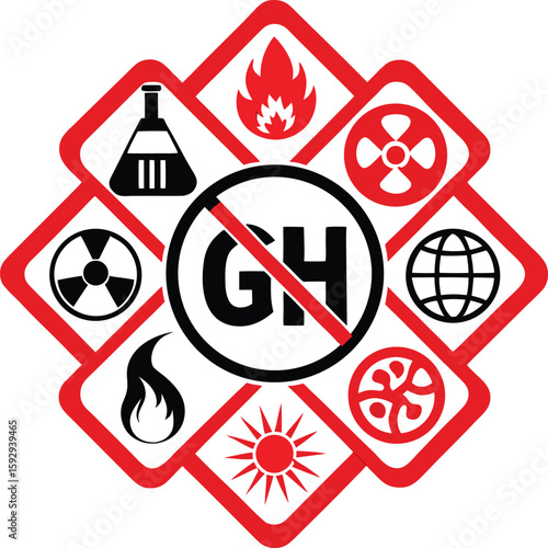 Hazard symbols warning signs danger caution