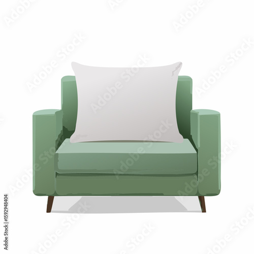 Couch pillow – Plush throw pillow with textured cover on a sofa corner.
