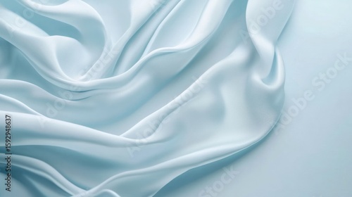 Light blue fabric draped in soft folds