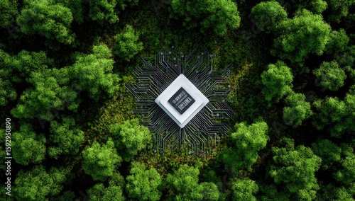 Forest floor, central chip