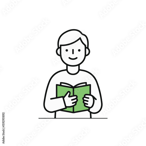A person reading a book