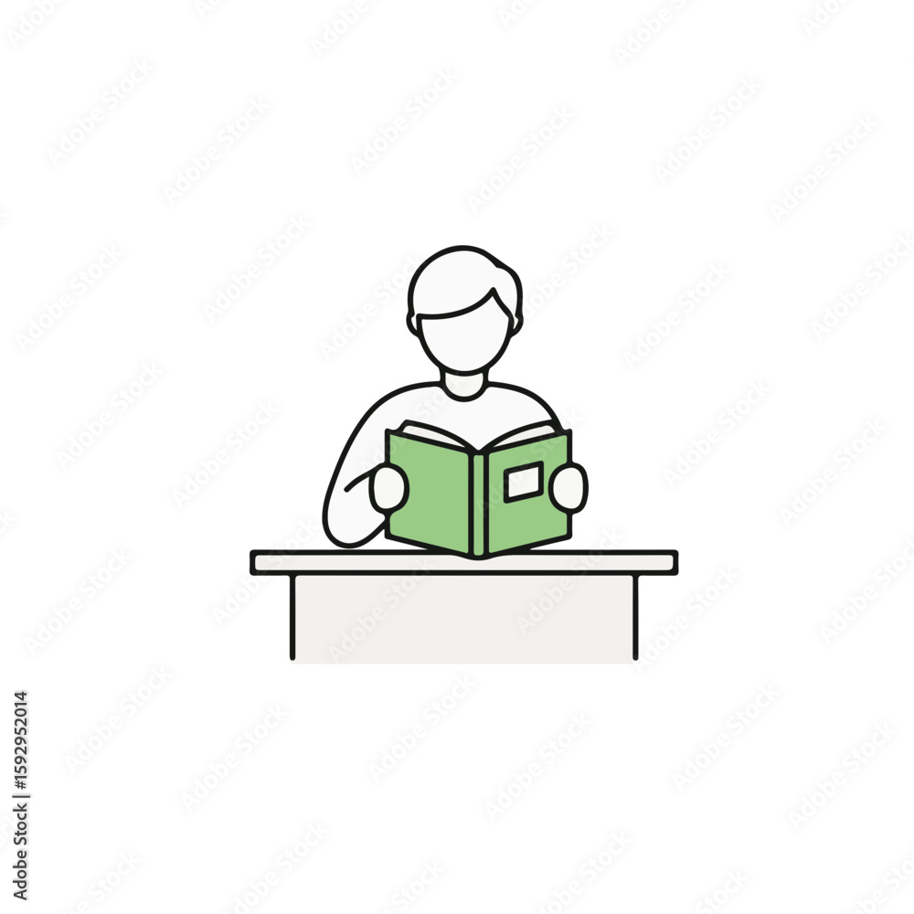A person engrossed in reading a book. A person engrossed in reading a book.