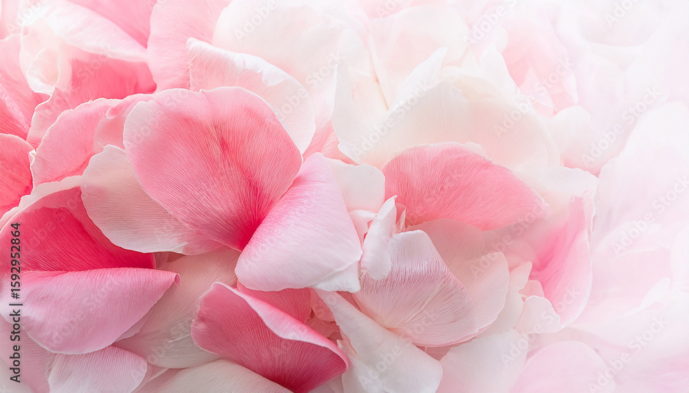 Fototapeta premium abstract double exposure pink white flower petals bouquet close up