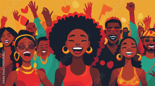 Juneteenth Freedom Day Vector Illustration
