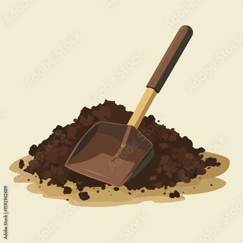 Gardening tools flat vector illustration