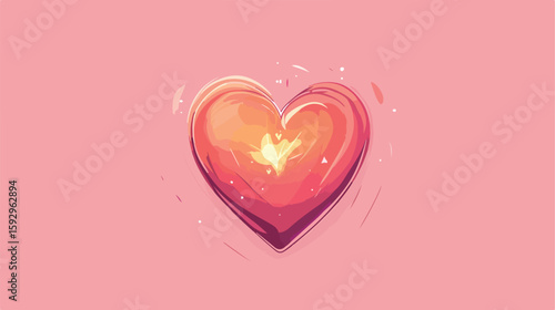 Heart Sparks Vector Graphic Illustration