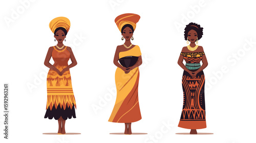 African Woman Heritage Day Vector Illustration