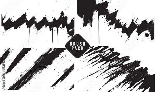 Vector Brush Pack – Hand-Drawn, Ink & Texture Strokes