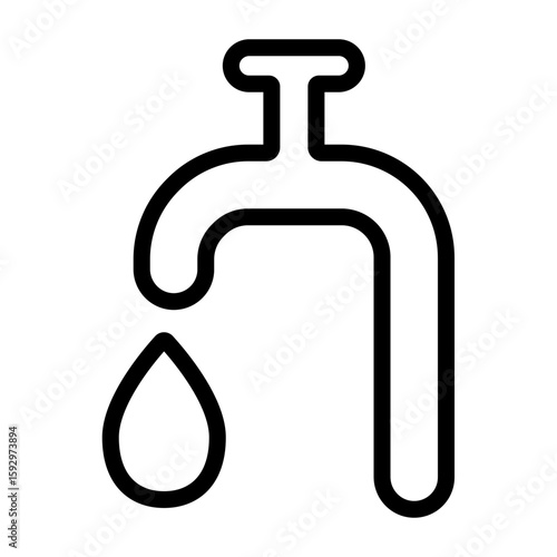 水が出ている蛇口のアイコン