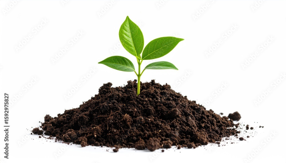 Fresh sprout emerging from soil Fresh sprout emerging from soil