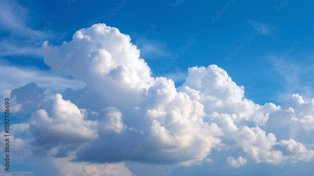 Obraz premium Warm Afternoon Skies With Puffy Clouds