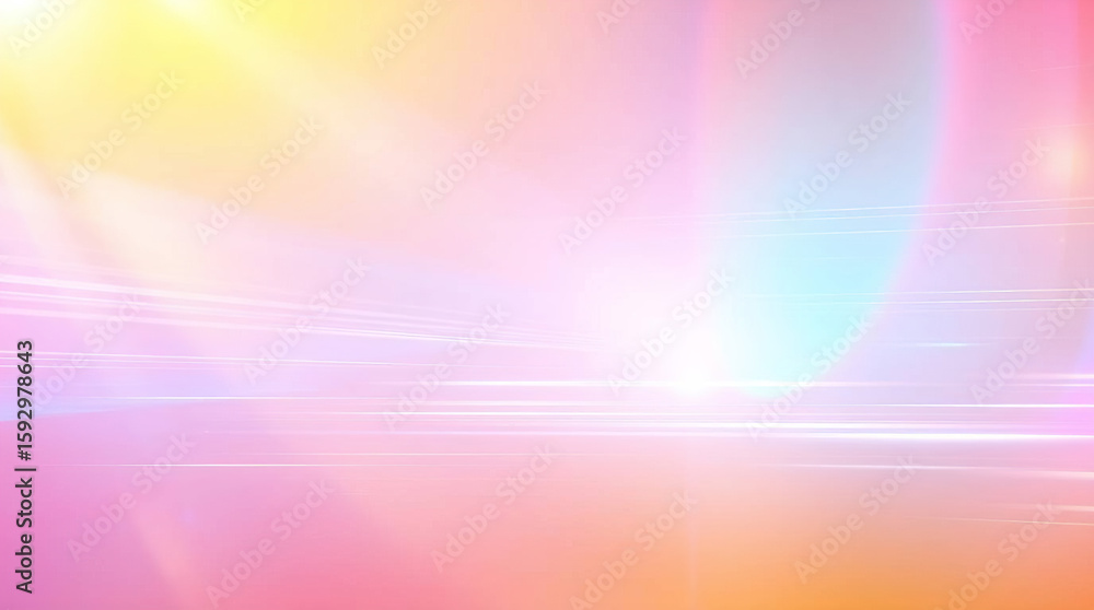 Fototapeta premium abstract background lemon color background with a gradient with prismatic iridescence of light
