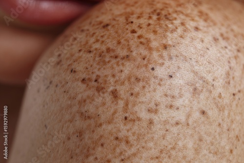 Close-up of skin with freckles