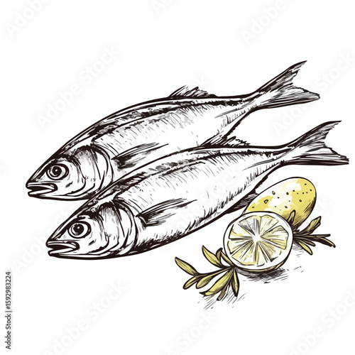 Gourmet Smoked Herring and Potato Sketch