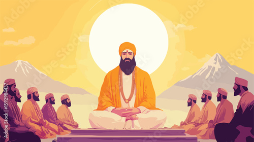Guru Tegh Bahadur Martyrdom Day Vector