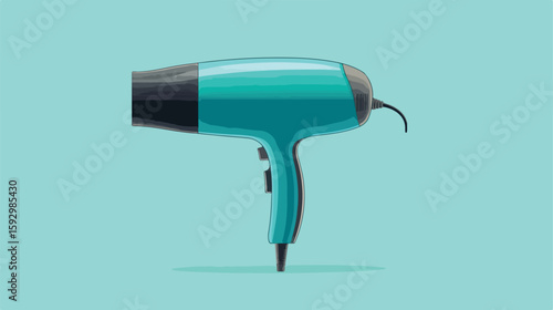 Barbershop Hair Dryer Vector Illustration
