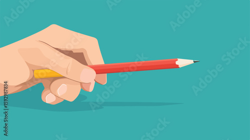 Professional Hand with Pencil Vector Illustration