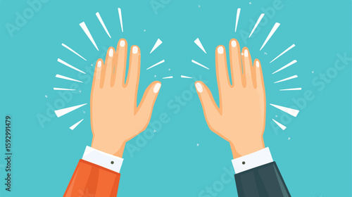 Applauding Hands Icon Vector Illustration