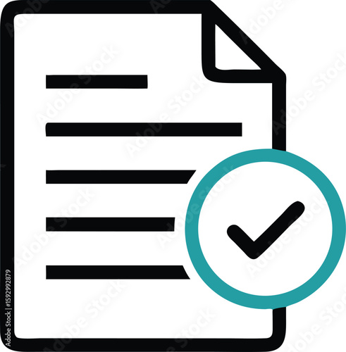 Document Confirmed Approved Form Verified Checklist Task Completed Successfully Icon