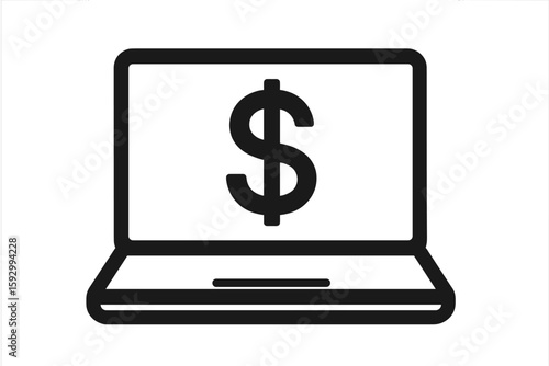 A flat vector icon representing a stack of cash money or dollar bills for use in financial apps and websites