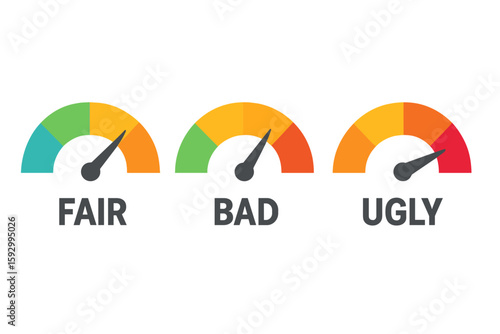 Business indicators are categorized by level and rating, with various ratings assigned to different credit score history levels