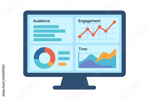 The admin dashboard design is intended for a website and includes a business, analytics, and big data infographic template, presented as a vector flat illustration for the user panel