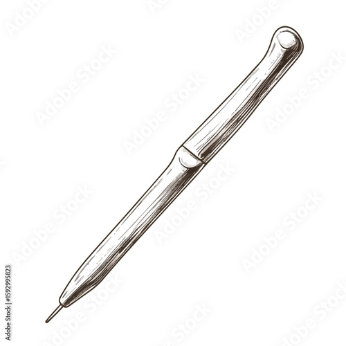 Hand Drawn Cuticle Pusher Sketch
