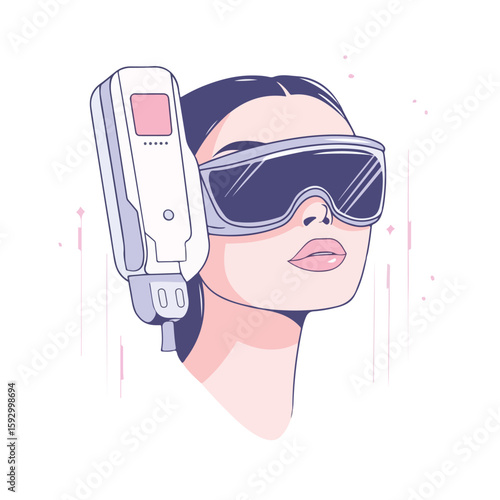 Hand-drawn Laser Epilation Sketch on White