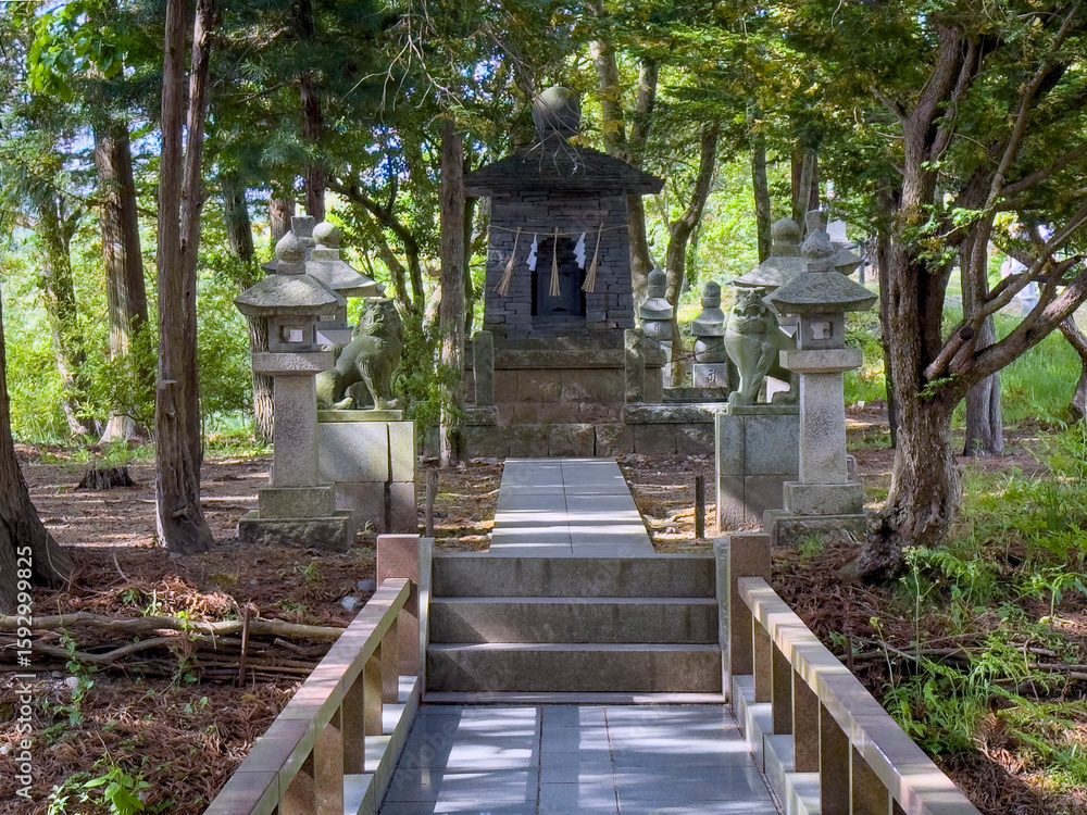 places with religious purport in a Wasabi Farm near Matsumoto in Japan places with religious purport in a Wasabi Farm near Matsumoto in Japan