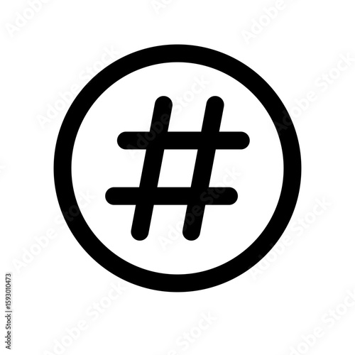 Hash Tag line icon