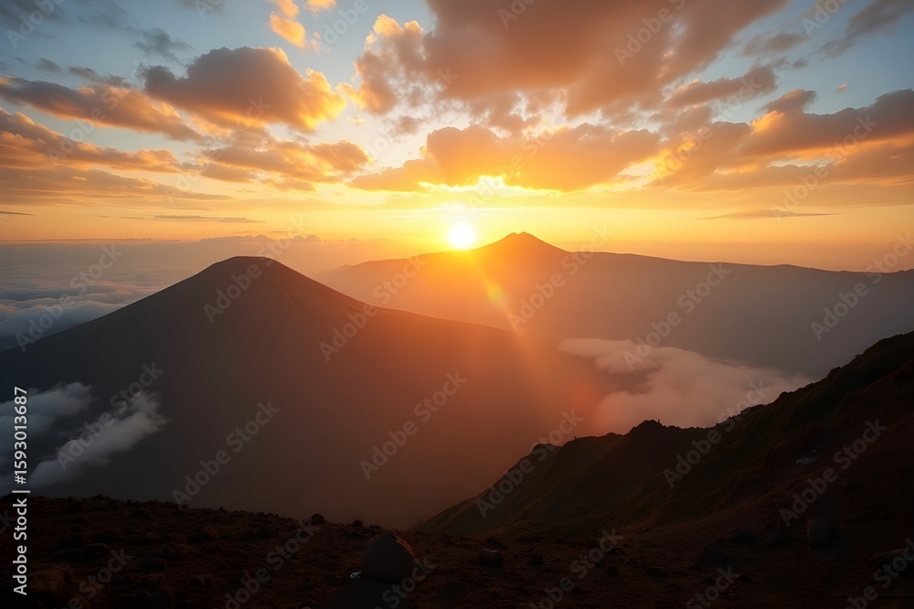 Obraz premium sunset in the mountains