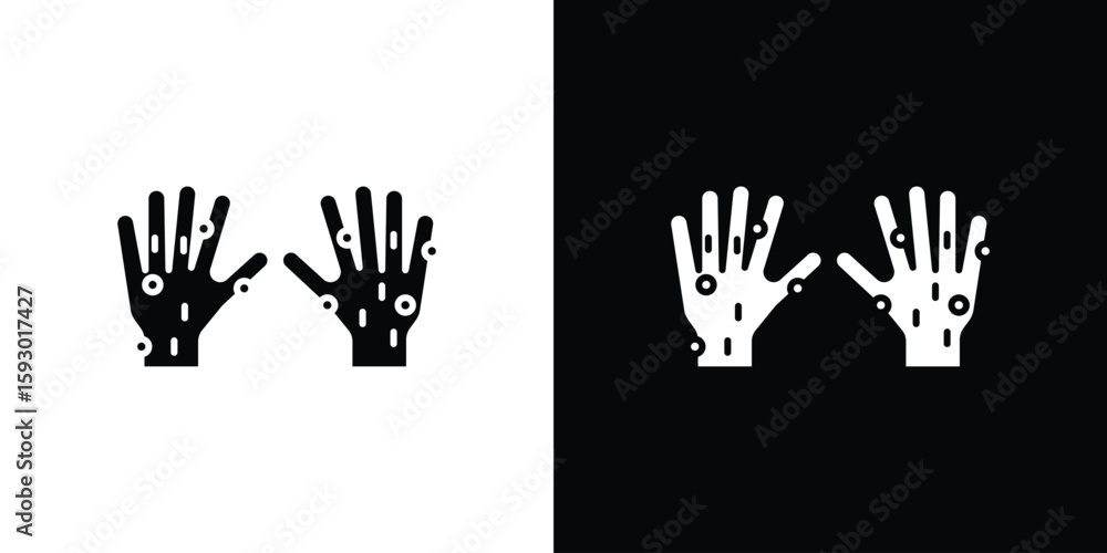 Fototapeta premium Rash hand icon collection. Vector icon design template