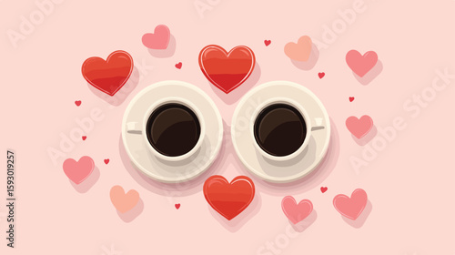 Valentine's Day coffee cup love card