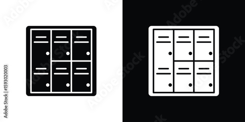 Photos Lockers icon collection. Vector icon design template