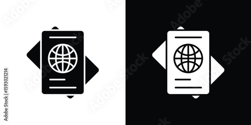 Immigration icon collection. Vector icon design template